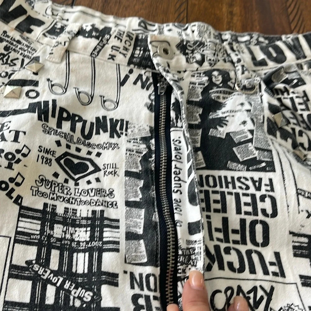 Vintage Super Lovers drop crotch 30 newspaper gothic pop punk rock streetwear - Picture 5 of 17